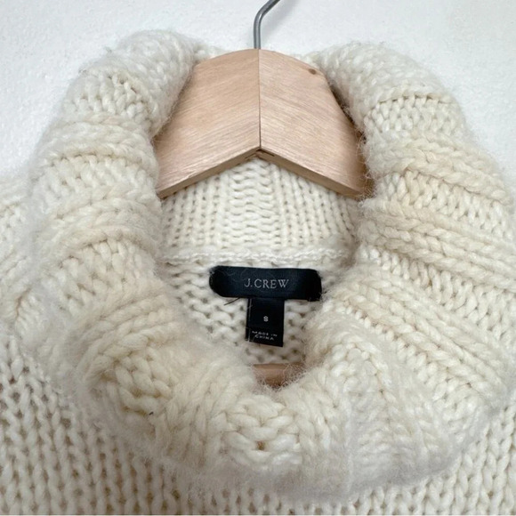 J.crew Womens Small Alpaca Turtle  Neck Sweater Ivory - Picture 11 of 16